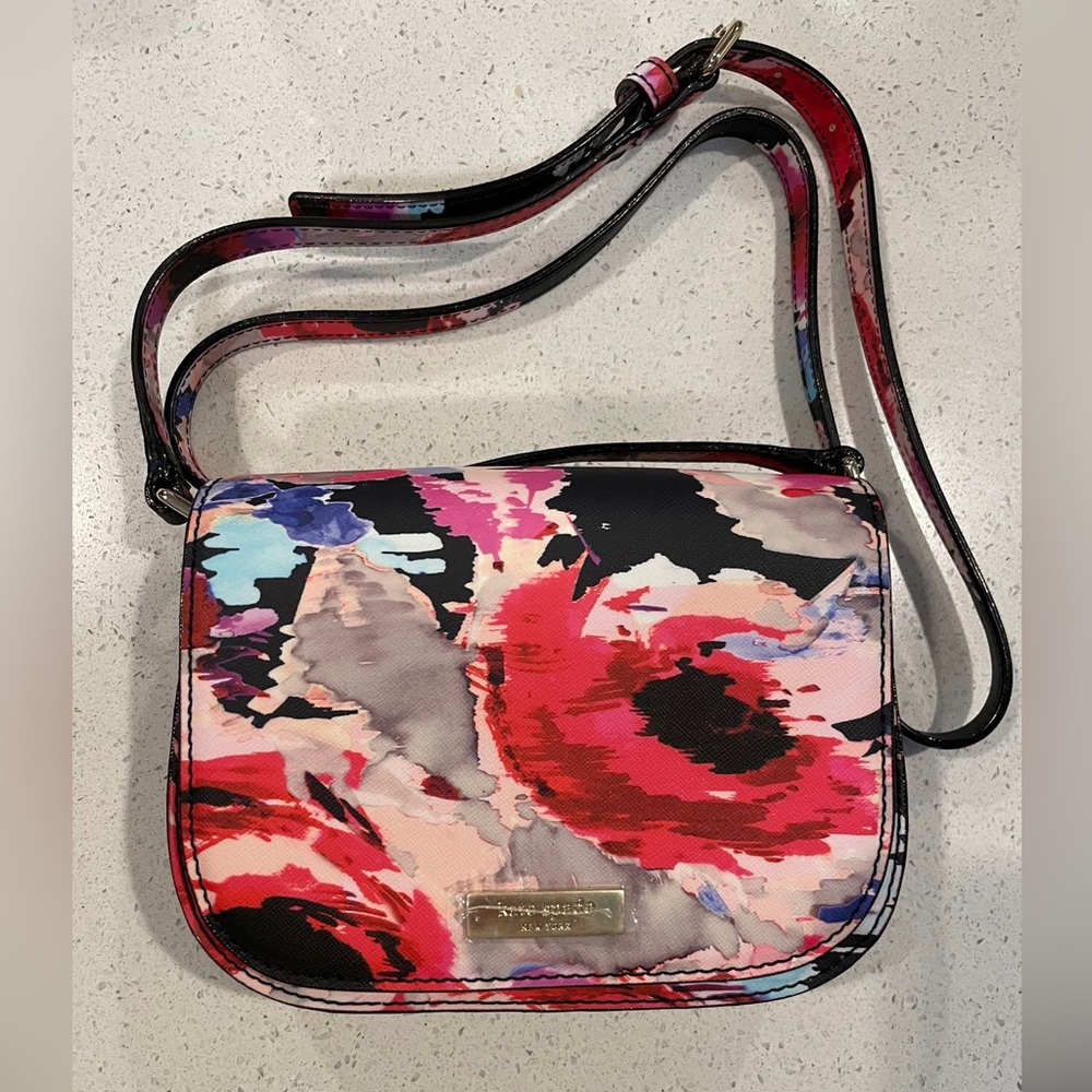 Kate Spade carsen laurel way printed bluryflorl Crossbody bag
